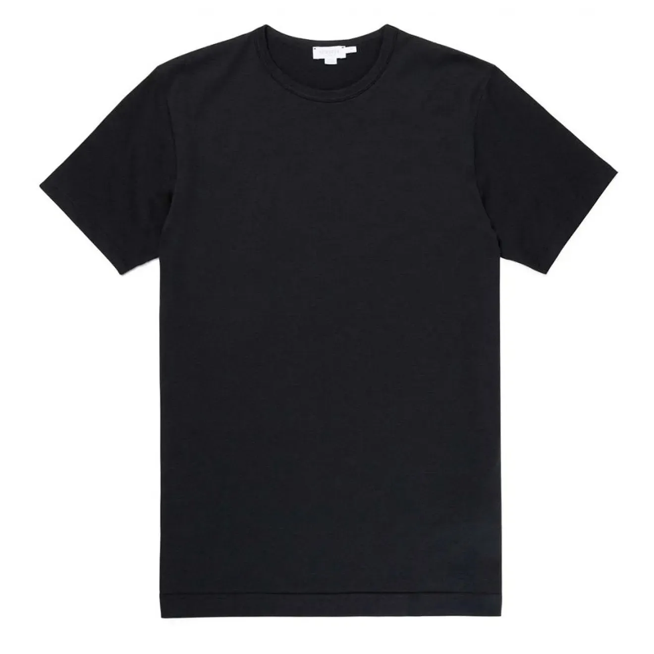 Sunspel T-Shirt Classique à Col Rond Noir