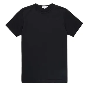 Sunspel T-Shirt Classique à Col Rond Noir