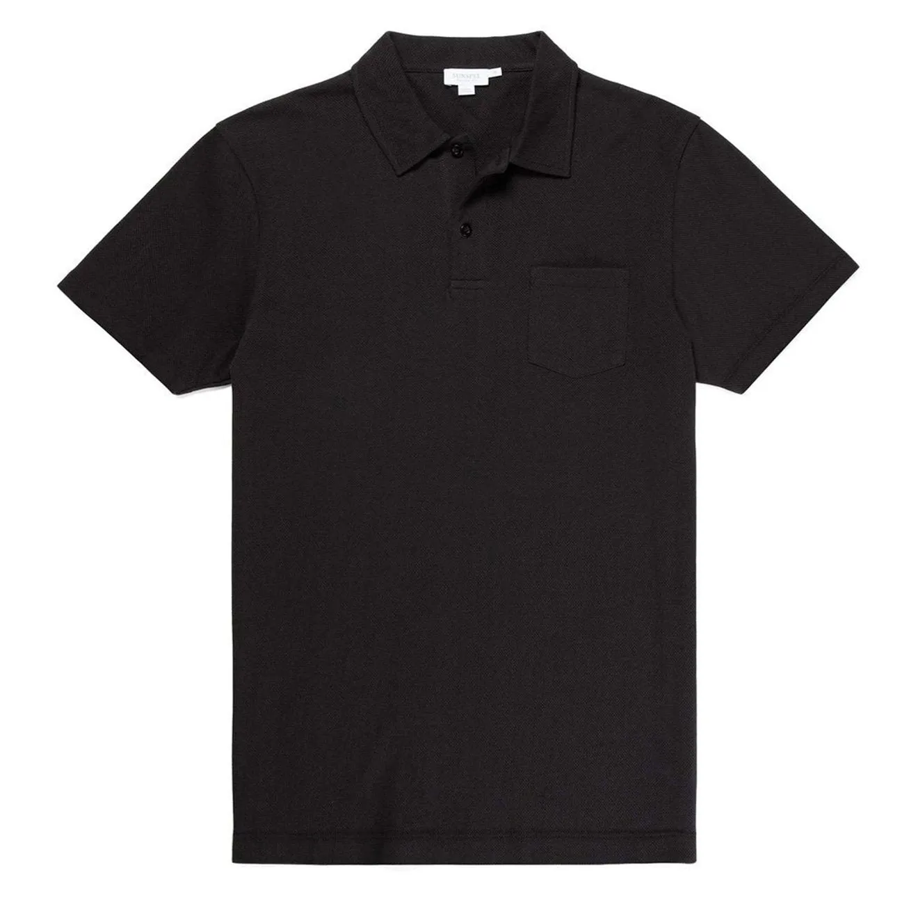 Sunspel Riviera Polo Manches Courtes Noir