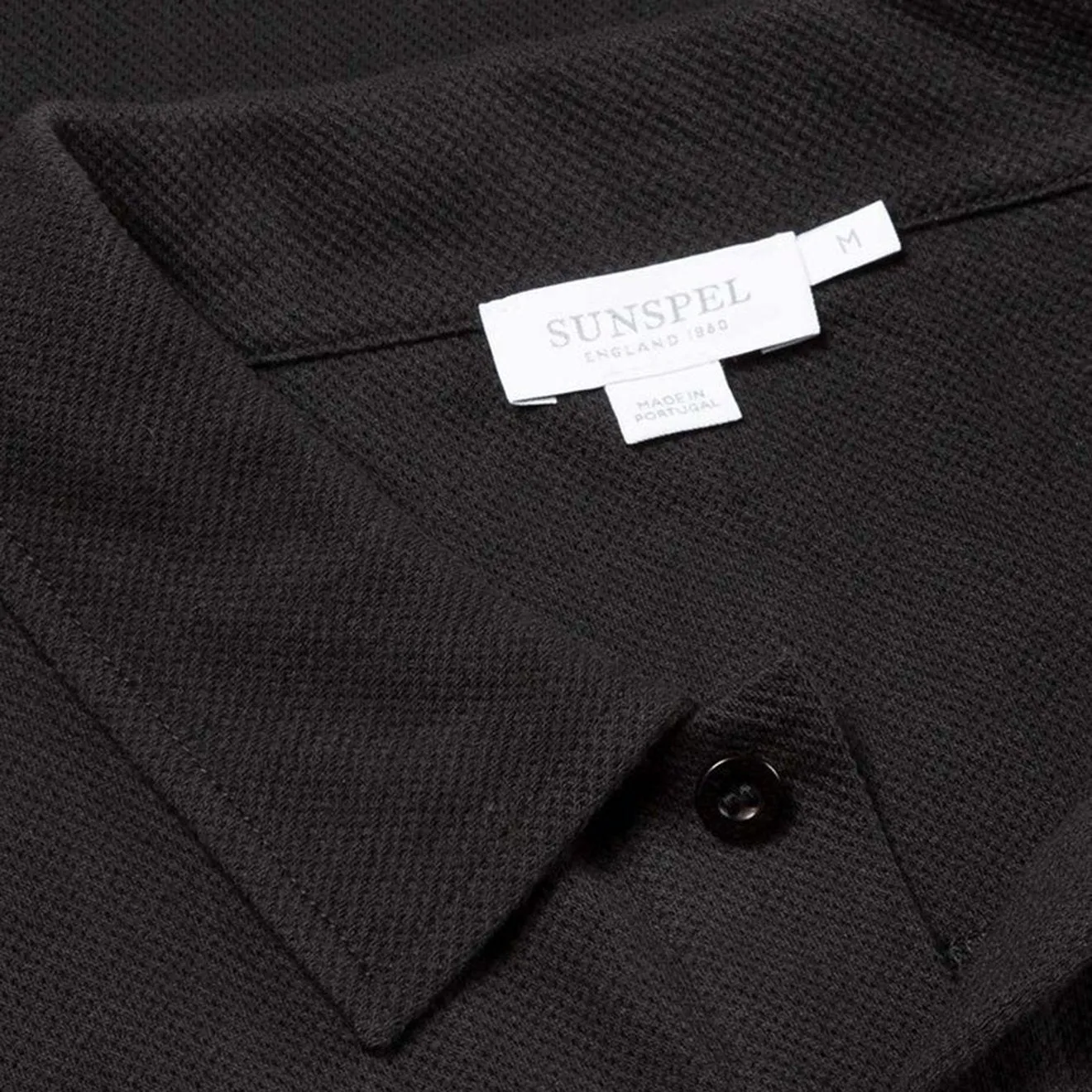 Sunspel Riviera Polo Manches Courtes Noir