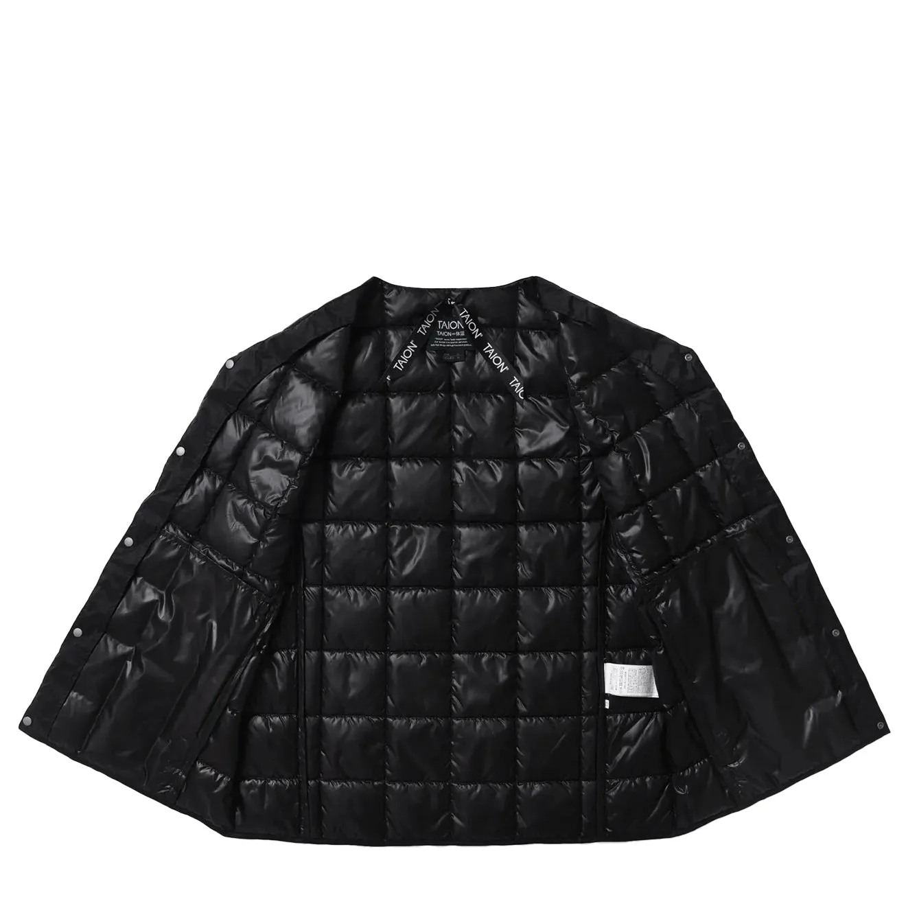 Veste Taion à col en V avec boutons Noir