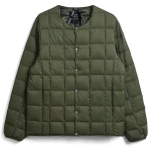 Veste matelassée pour femmes à col rond Taion - Vert olive foncé