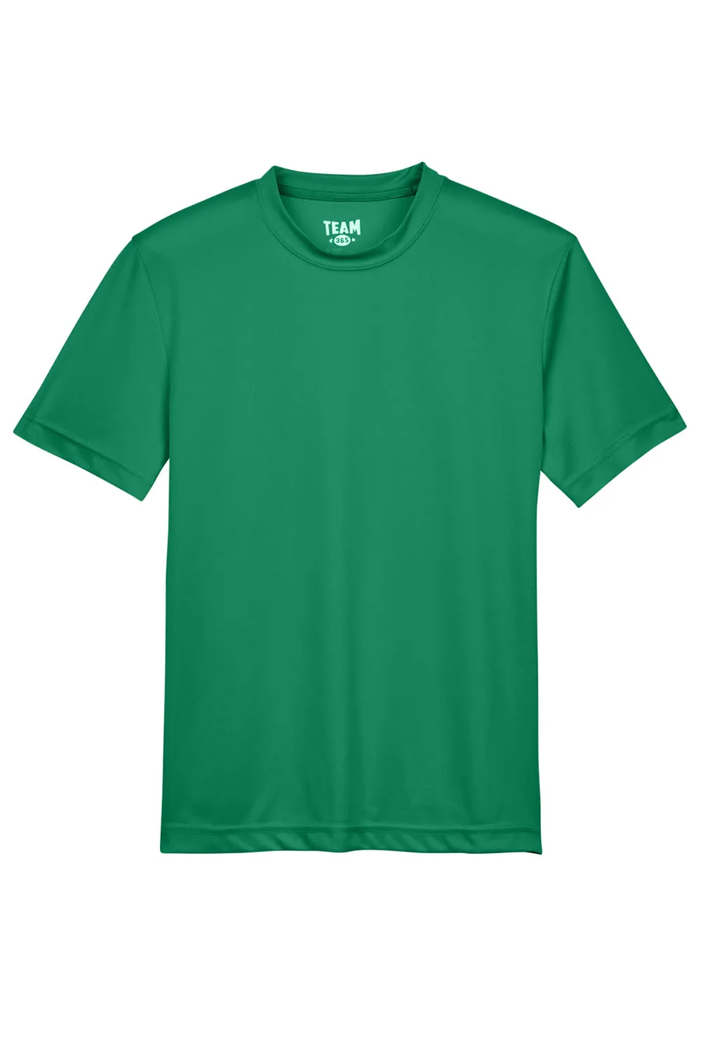 T-shirt à manches courtes et col rond Team 365 Youth Zone Performance, évacuant l'humidité - Vert Kelly