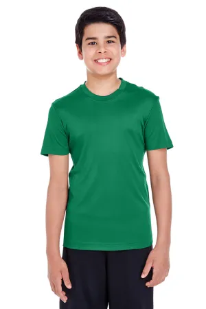 T-shirt à manches courtes et col rond Team 365 Youth Zone Performance, évacuant l'humidité - Vert Kelly