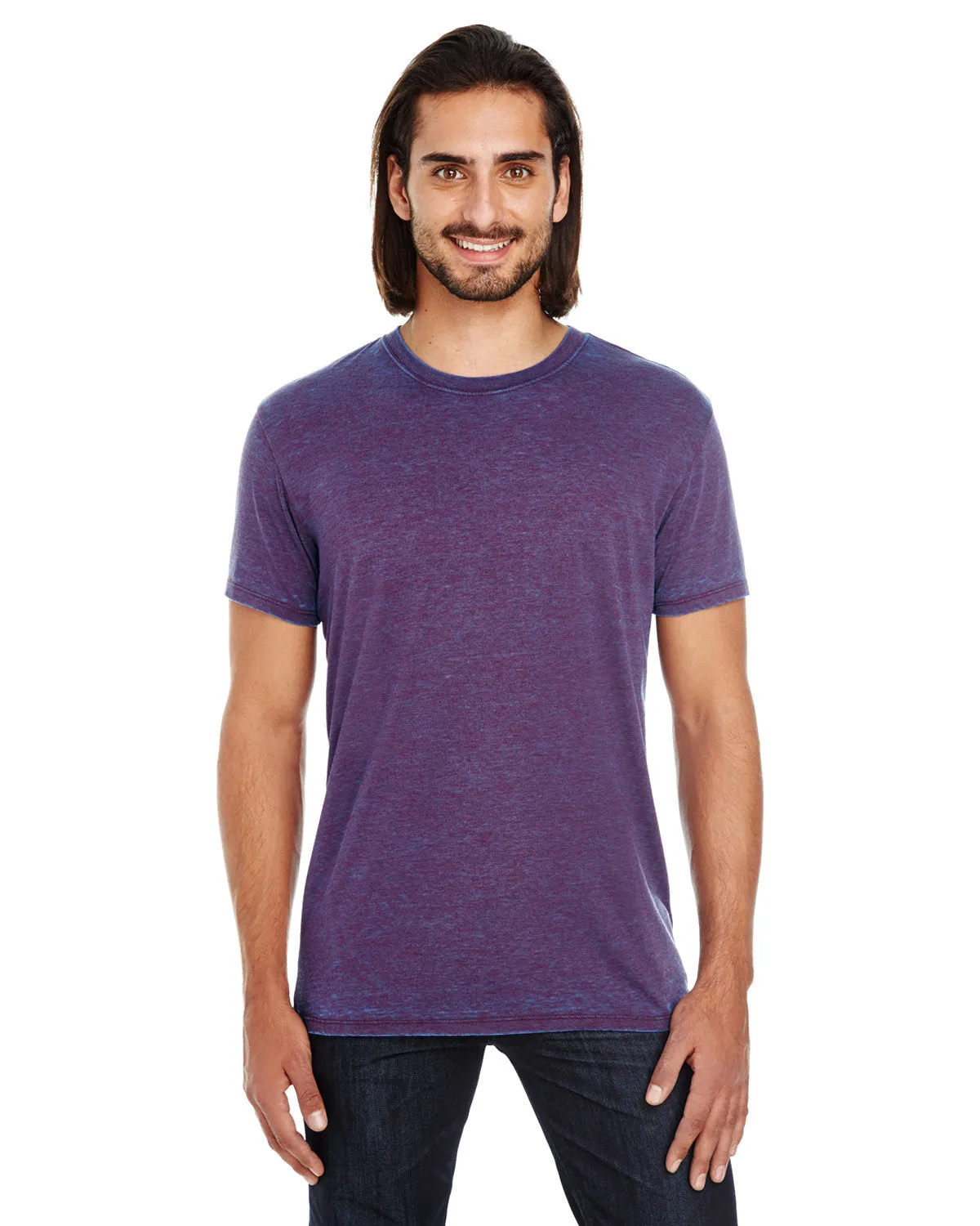 Threadfast Apparel 115A T-shirt unisexe à manches courtes teint en croisé