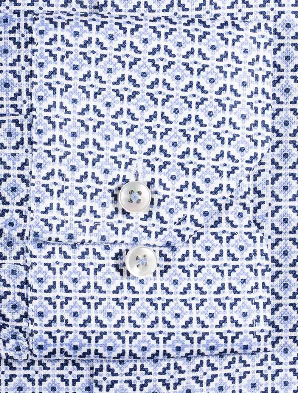 Chemise à motif carreaux bleue
