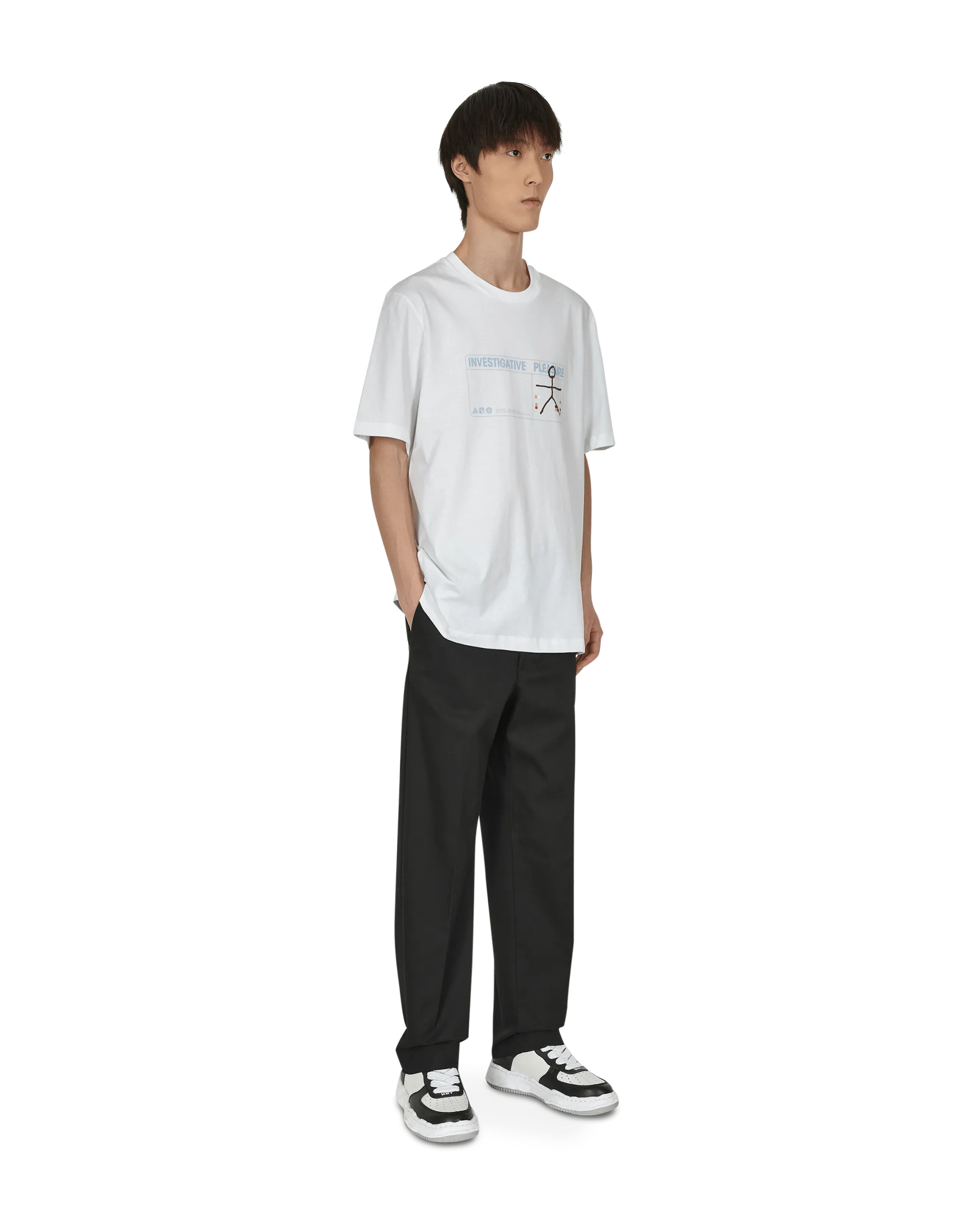 T-shirt Trace Blanc