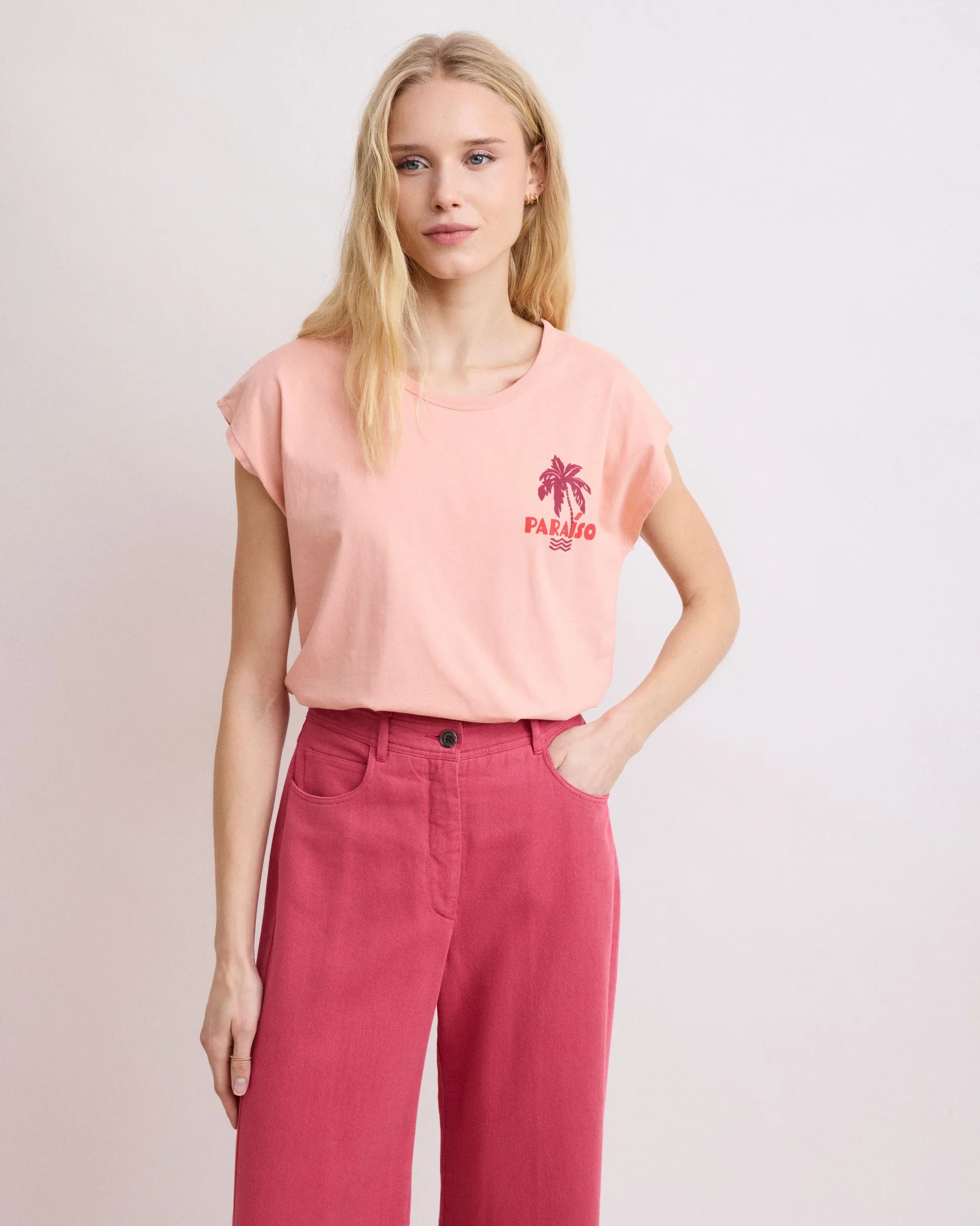 T-shirt Bdql510 Teraiso Bdql510 02-Pêche