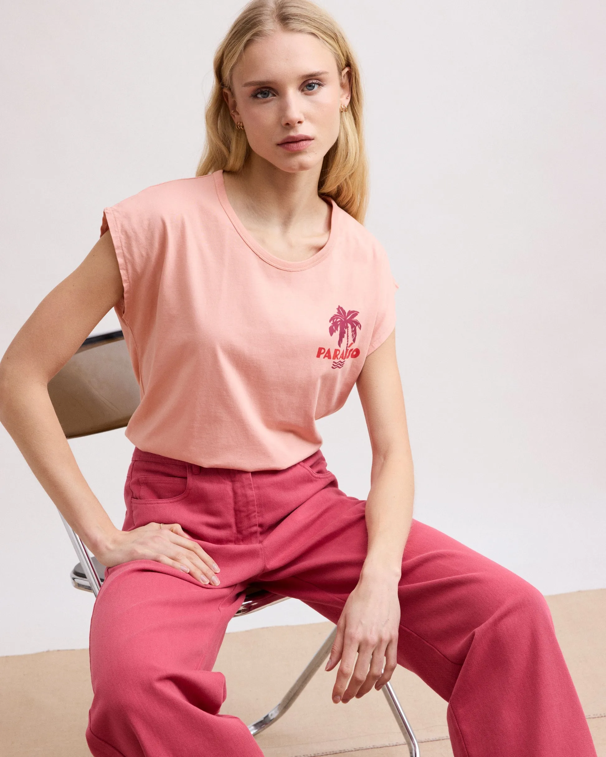T-shirt Bdql510 Teraiso Bdql510 02-Pêche