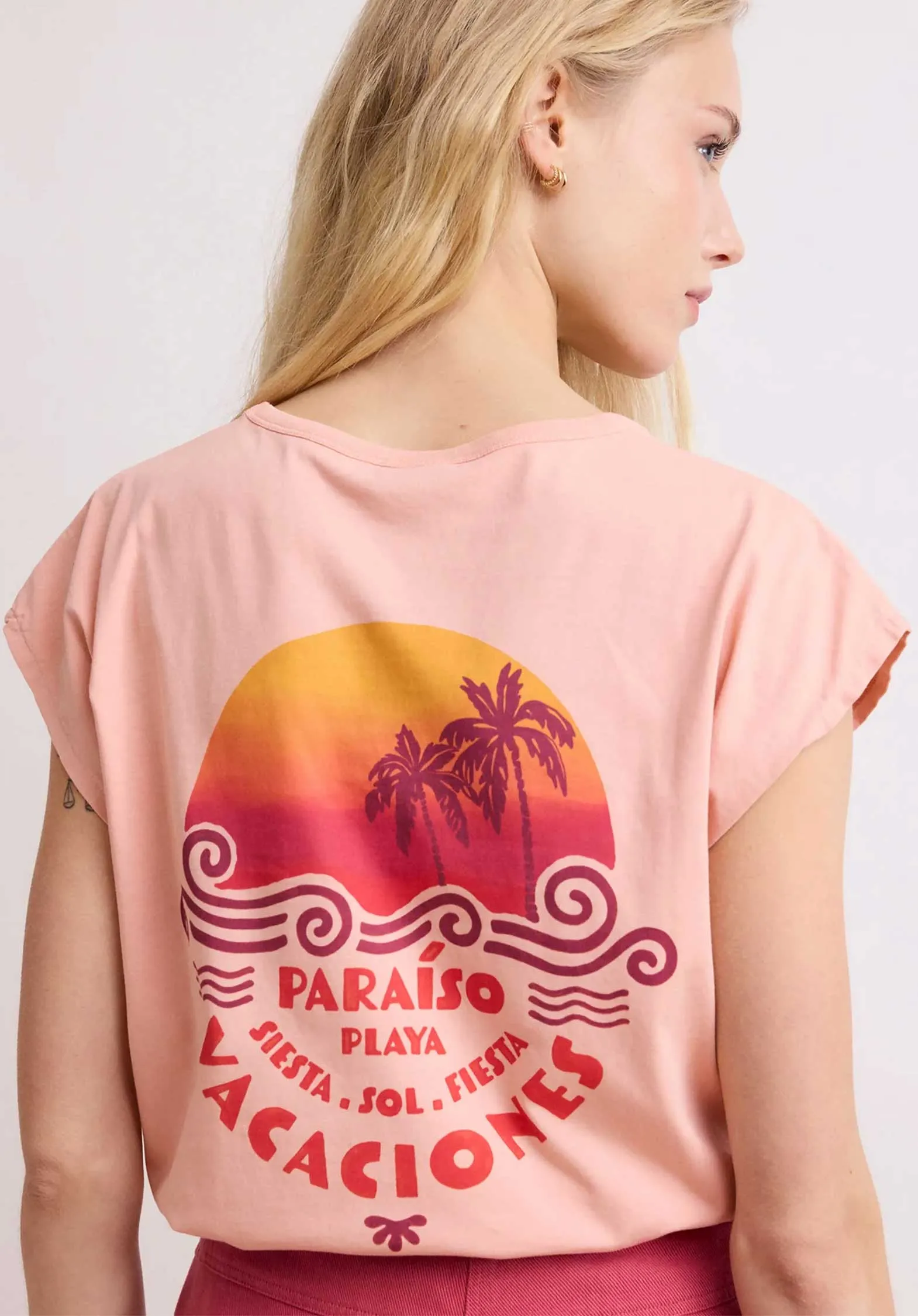 T-shirt Bdql510 Teraiso Bdql510 02-Pêche