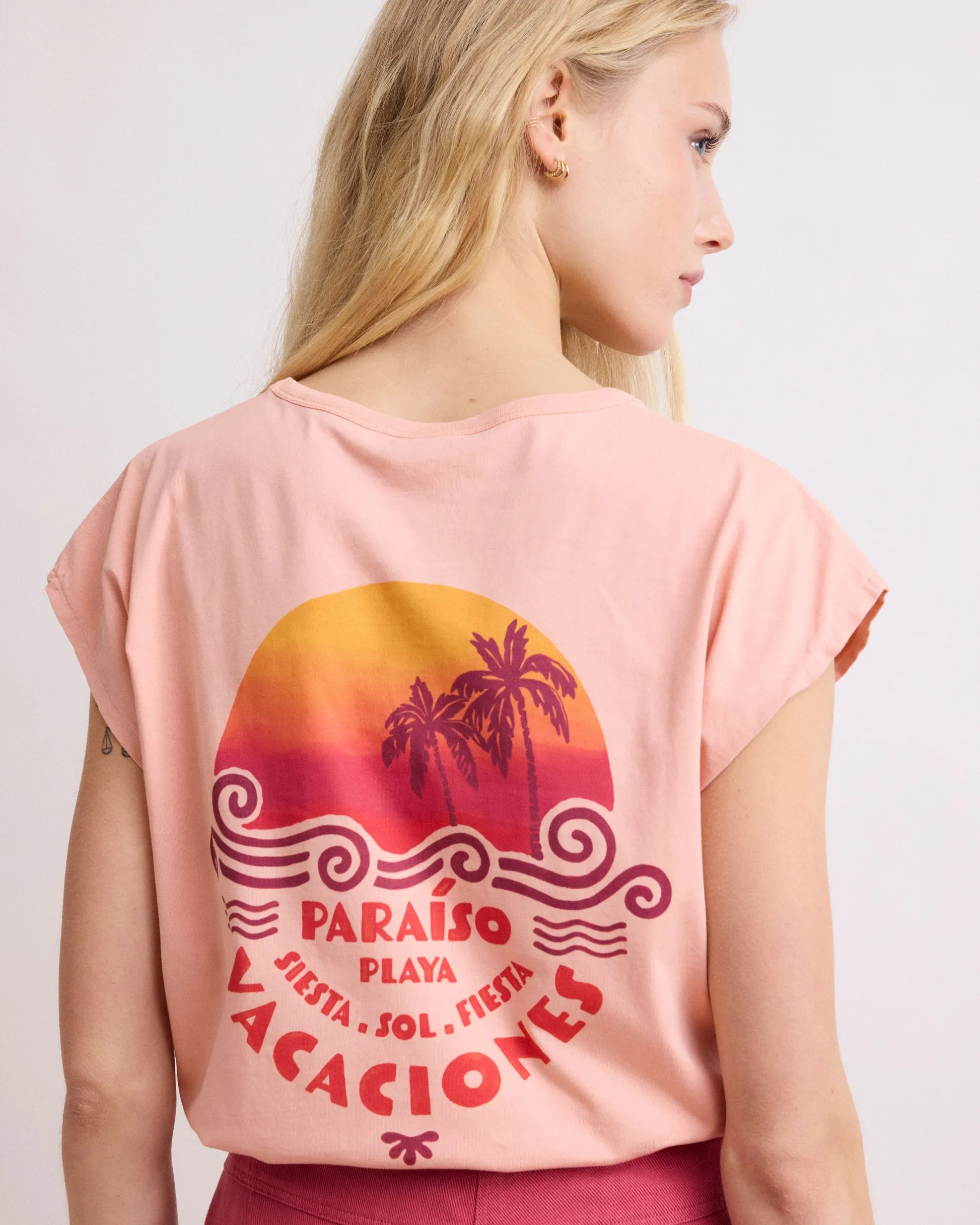 T-shirt Bdql510 Teraiso Bdql510 02-Pêche