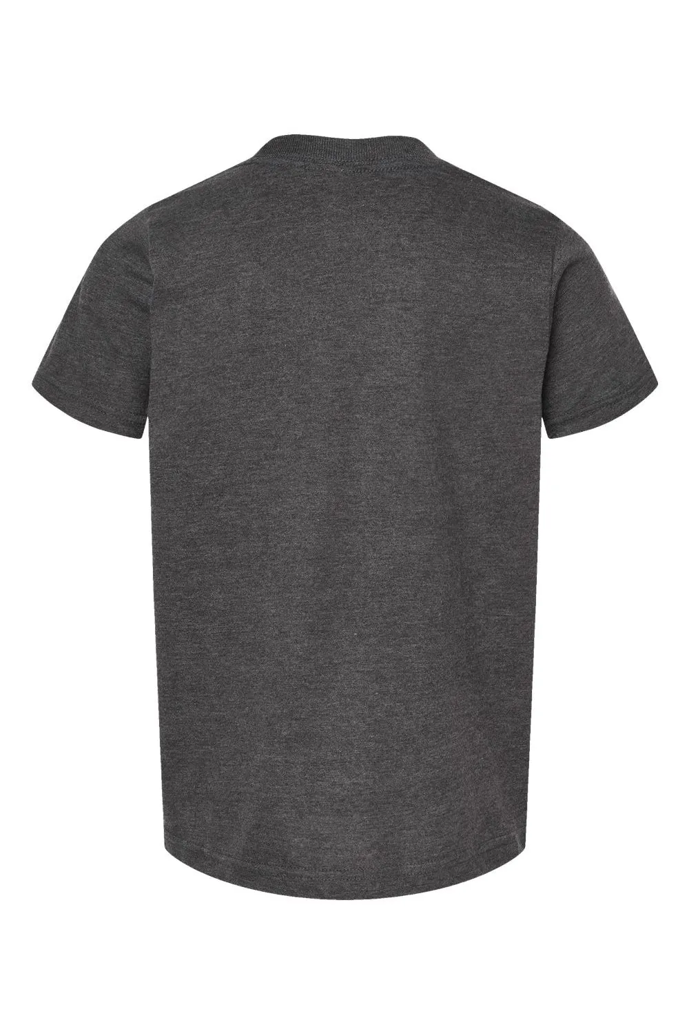 Tultex T-shirt pour jeunes en fin jersey à manches courtes et col rond - Gris charbon chiné