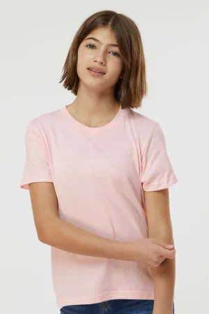 Tultex T-shirt à manches courtes en fine maille pour jeunes - Rose