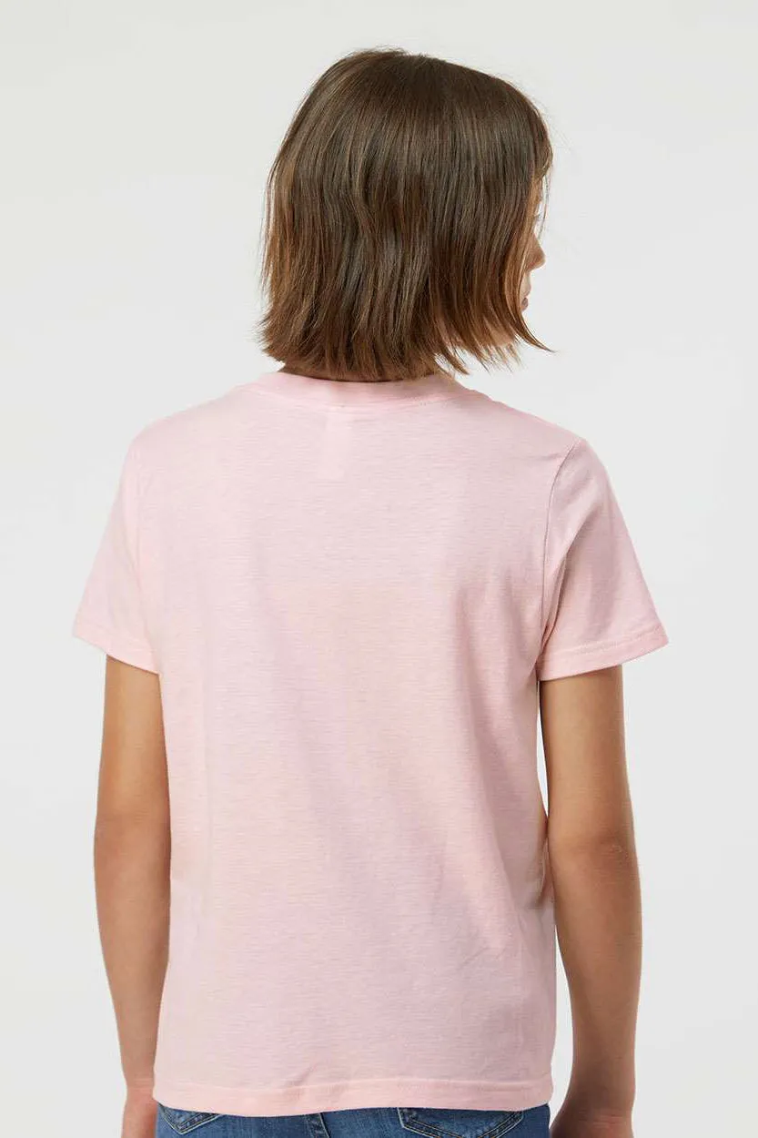 Tultex T-shirt à manches courtes en fine maille pour jeunes - Rose