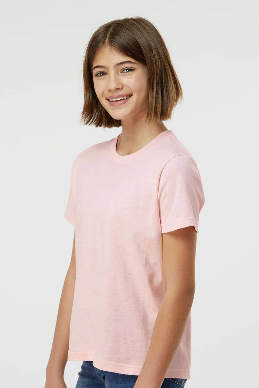 Tultex T-shirt à manches courtes en fine maille pour jeunes - Rose