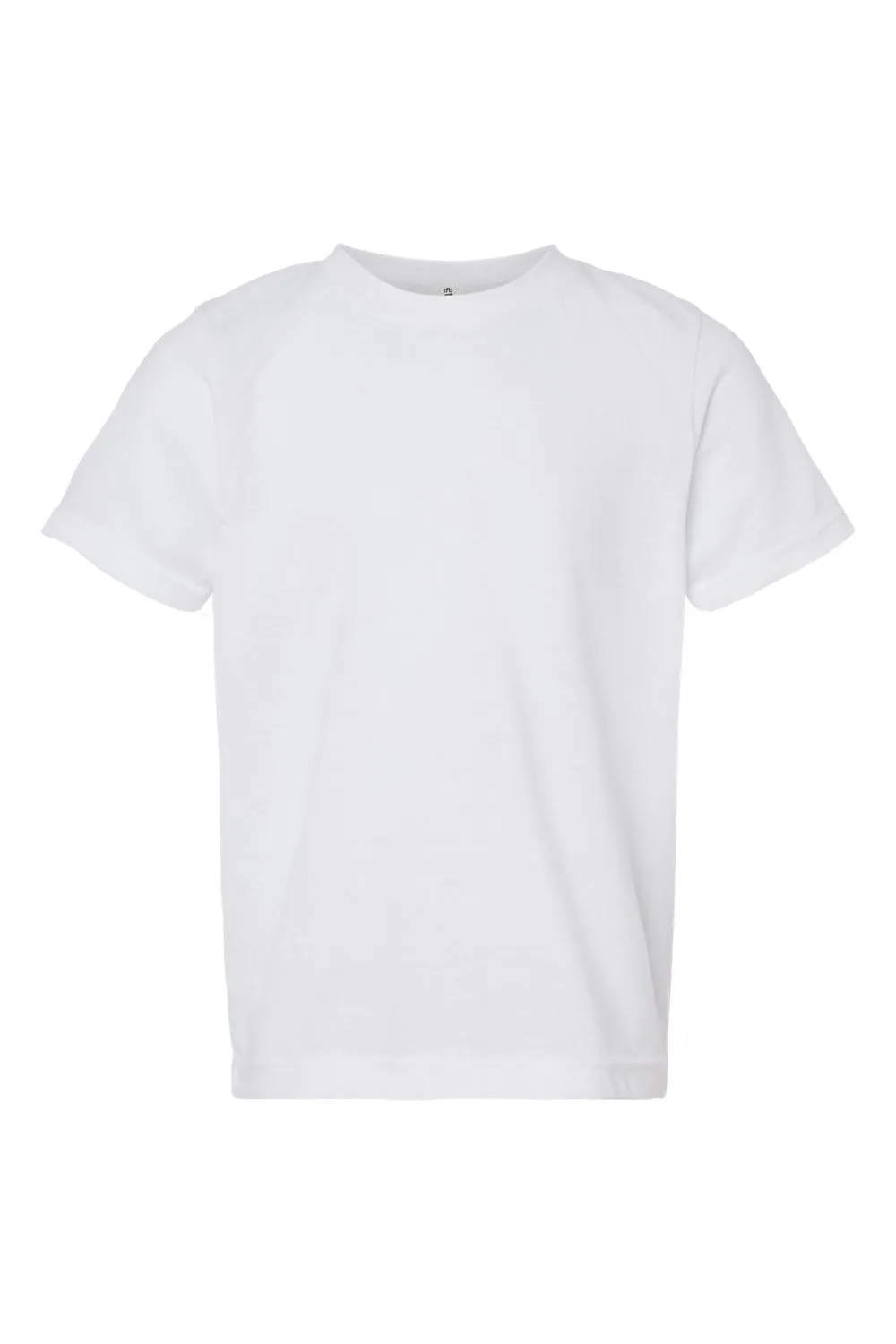 Tultex T-shirt à manches courtes et col rond pour jeunes en poly-riche - Blanc