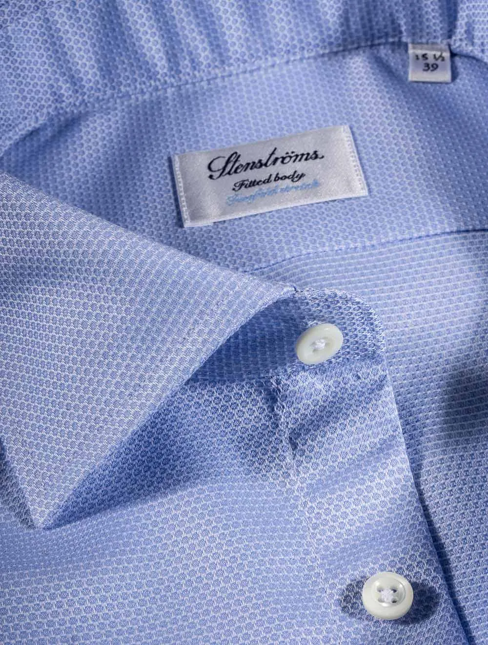 Chemise extensible bleue double élasticité