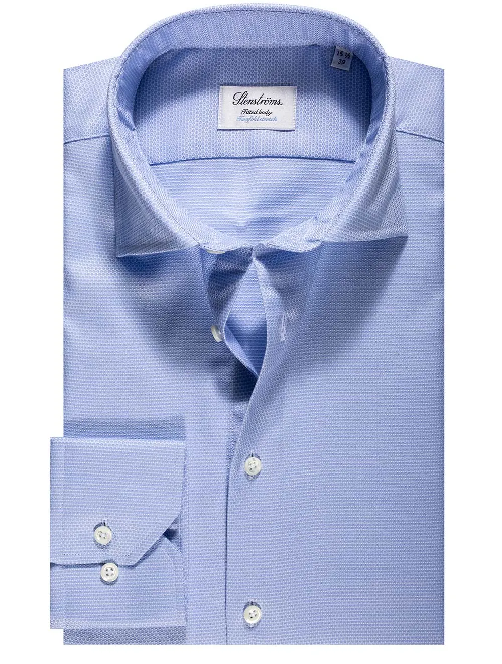 Chemise extensible bleue double élasticité