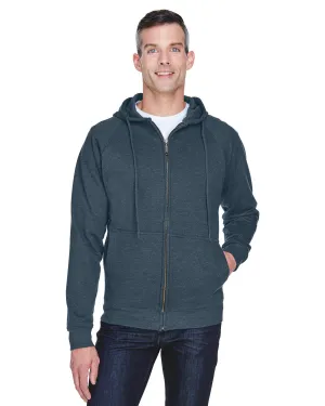 UltraClub 8463 Sweat à capuche en polaire doublée thermique avec fermeture éclair complète pour adulte résistant