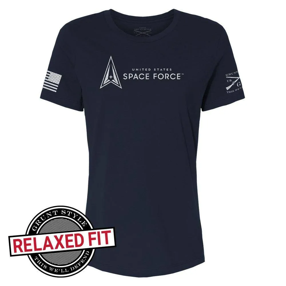 USSF - T-shirt Femme Coupe Détendue Créé en 2019 - Marine