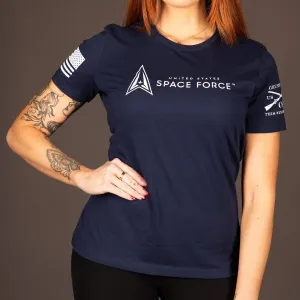 USSF - T-shirt Femme Coupe Détendue Créé en 2019 - Marine