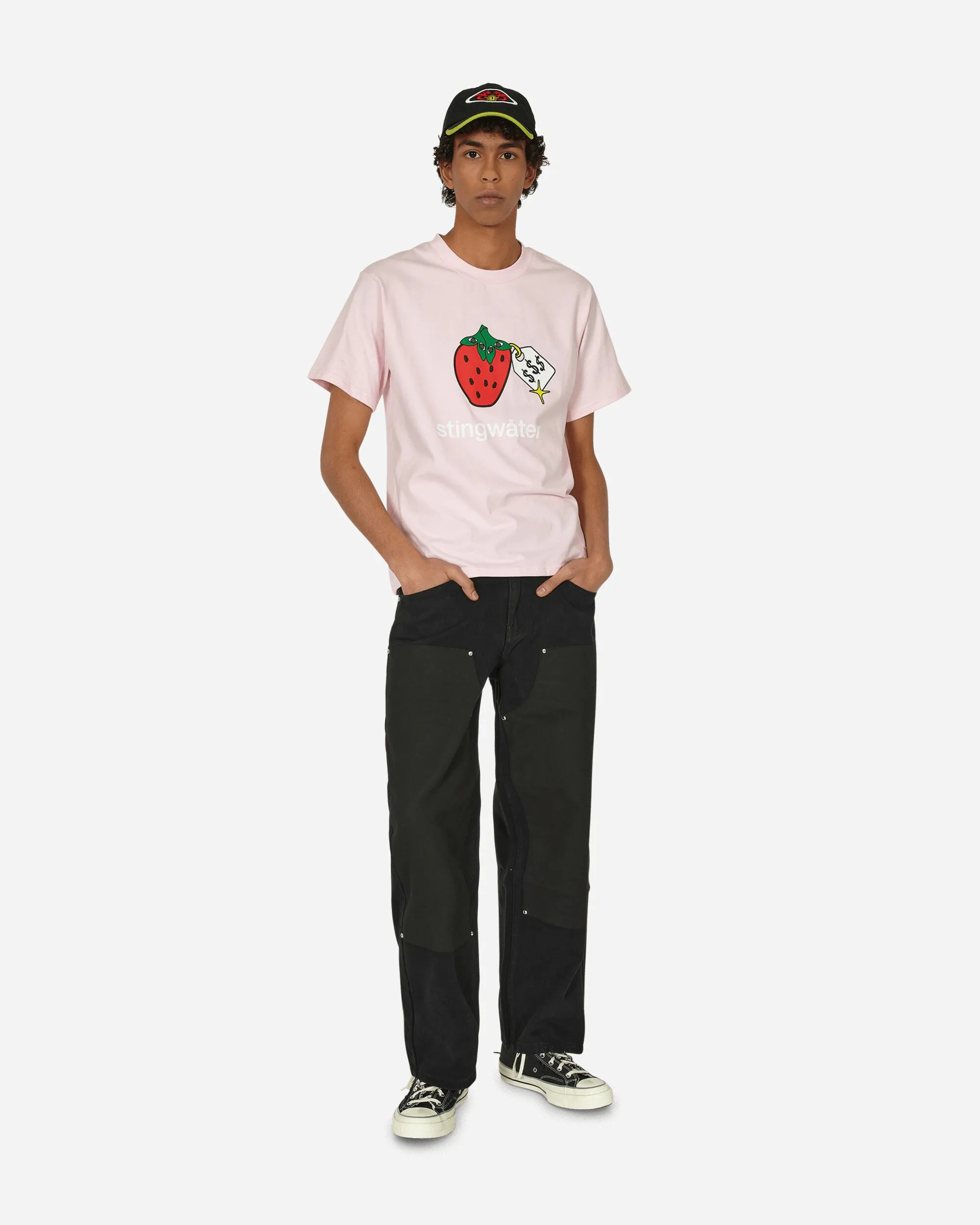 T-shirt en coton bio Very Speshal à motifs fraise rose