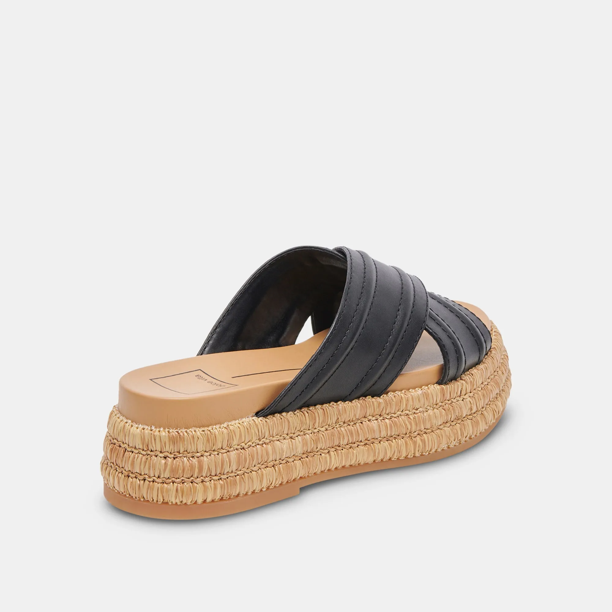 SANDALES WESLEE EN CUIR NOIR
