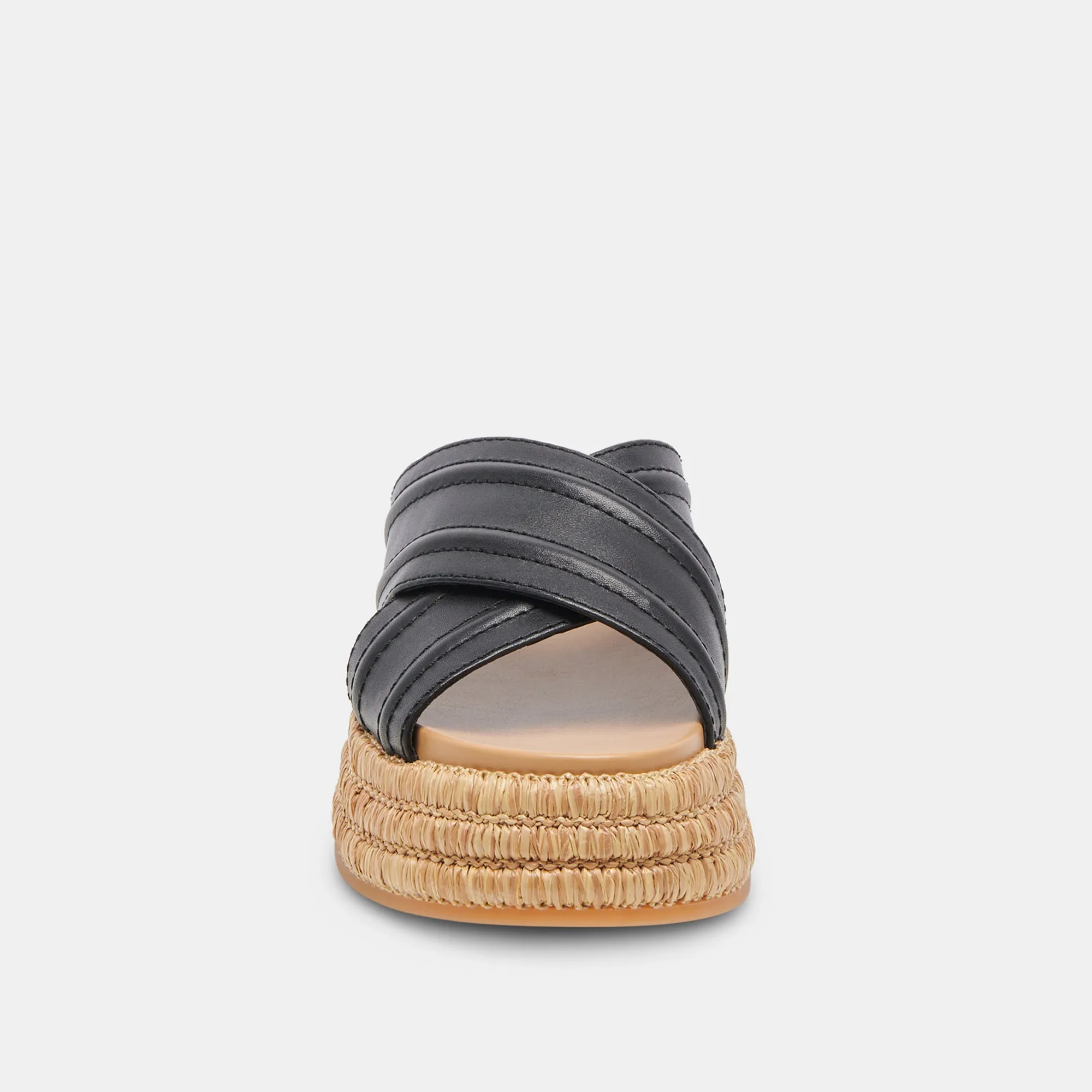 SANDALES WESLEE EN CUIR NOIR