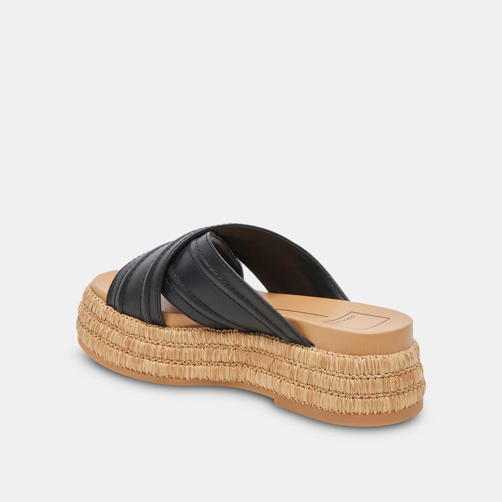 SANDALES WESLEE EN CUIR NOIR