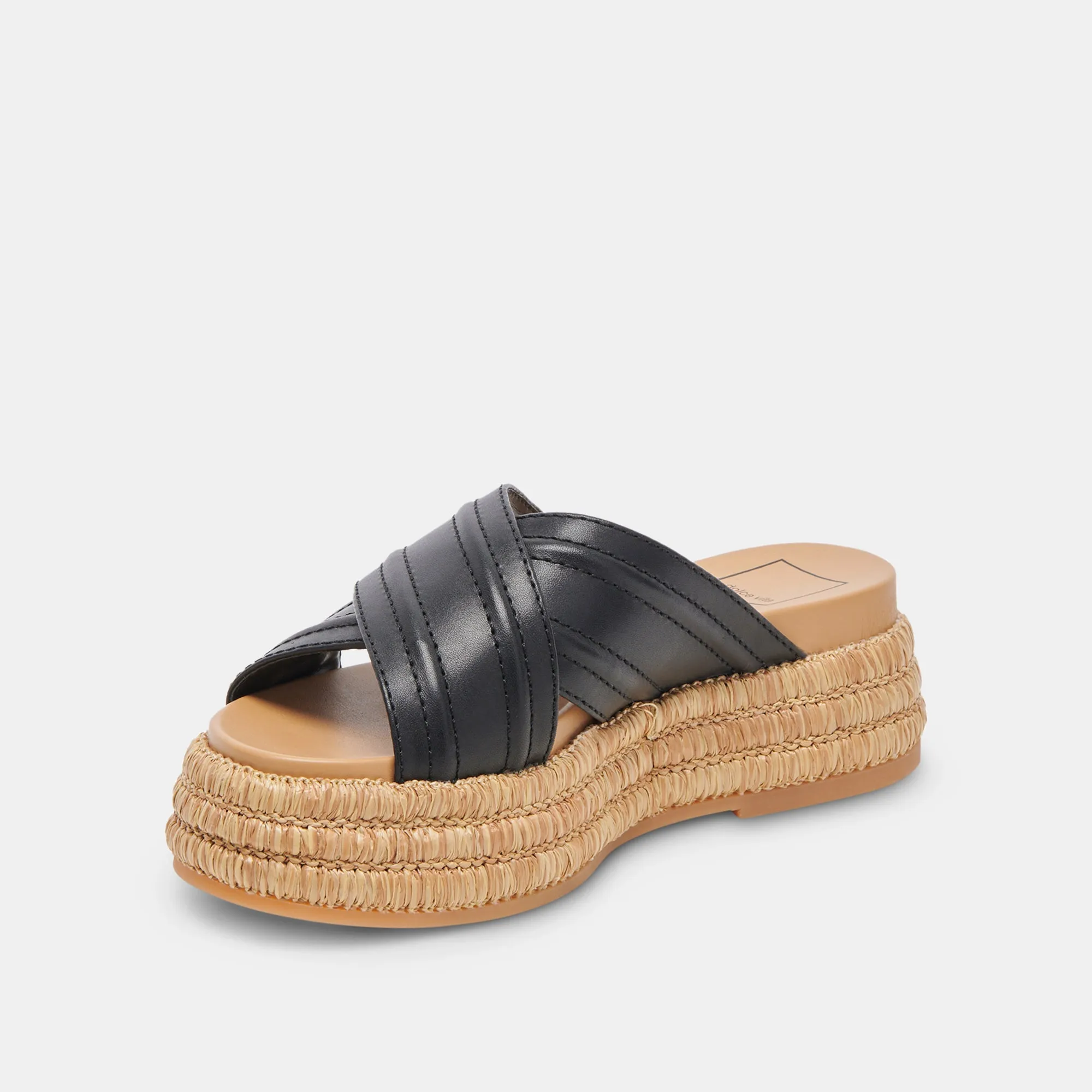 SANDALES WESLEE EN CUIR NOIR
