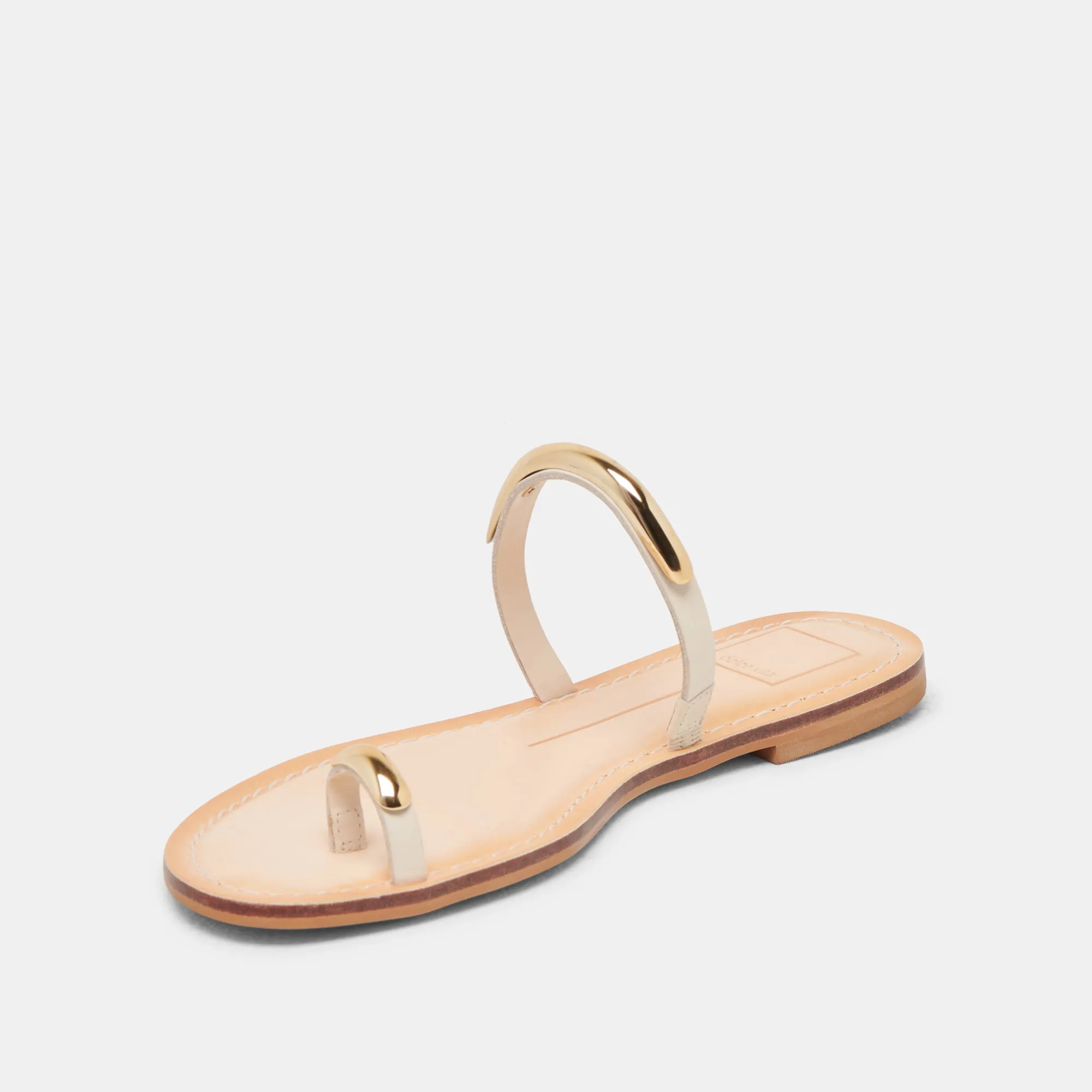 SANDALES WINK WIDE EN CUIR BONE
