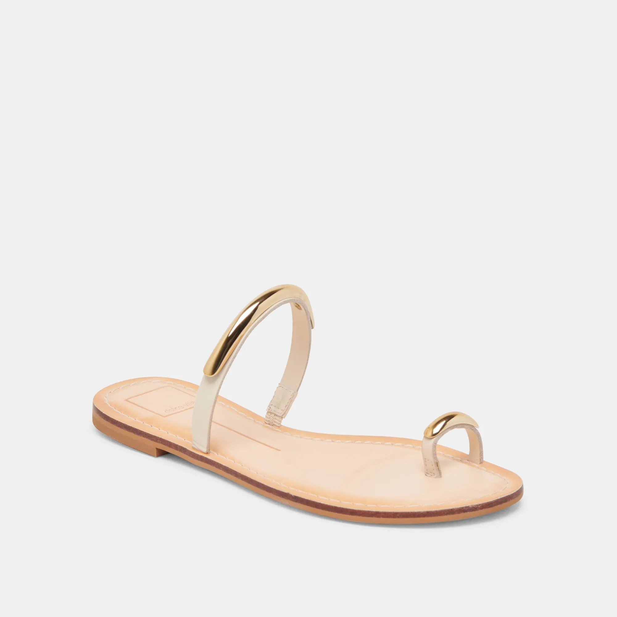 SANDALES WINK WIDE EN CUIR BONE