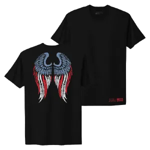 T-shirt Femme Liberté Angel Coupe Boyfriend - Noir