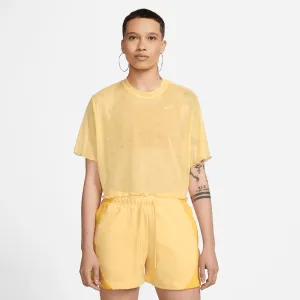 CROP MANCHES COURTES EN MAILLE AIR NIKE POUR FEMME