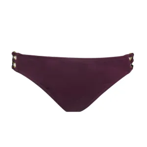Slip de bikini uni à nouer sur le côté pour femme, Violet