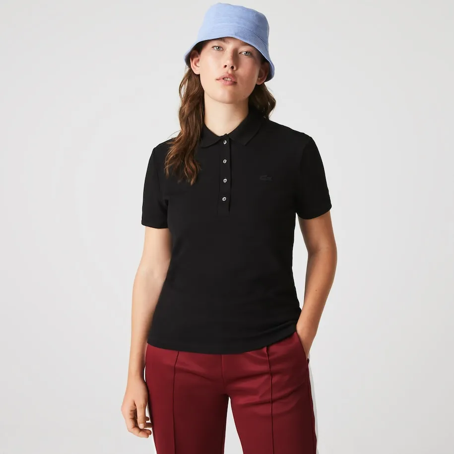 Polo Femme Coupe Slim Stretch en Côtelé de Coton Noir Patagonia Vêtements