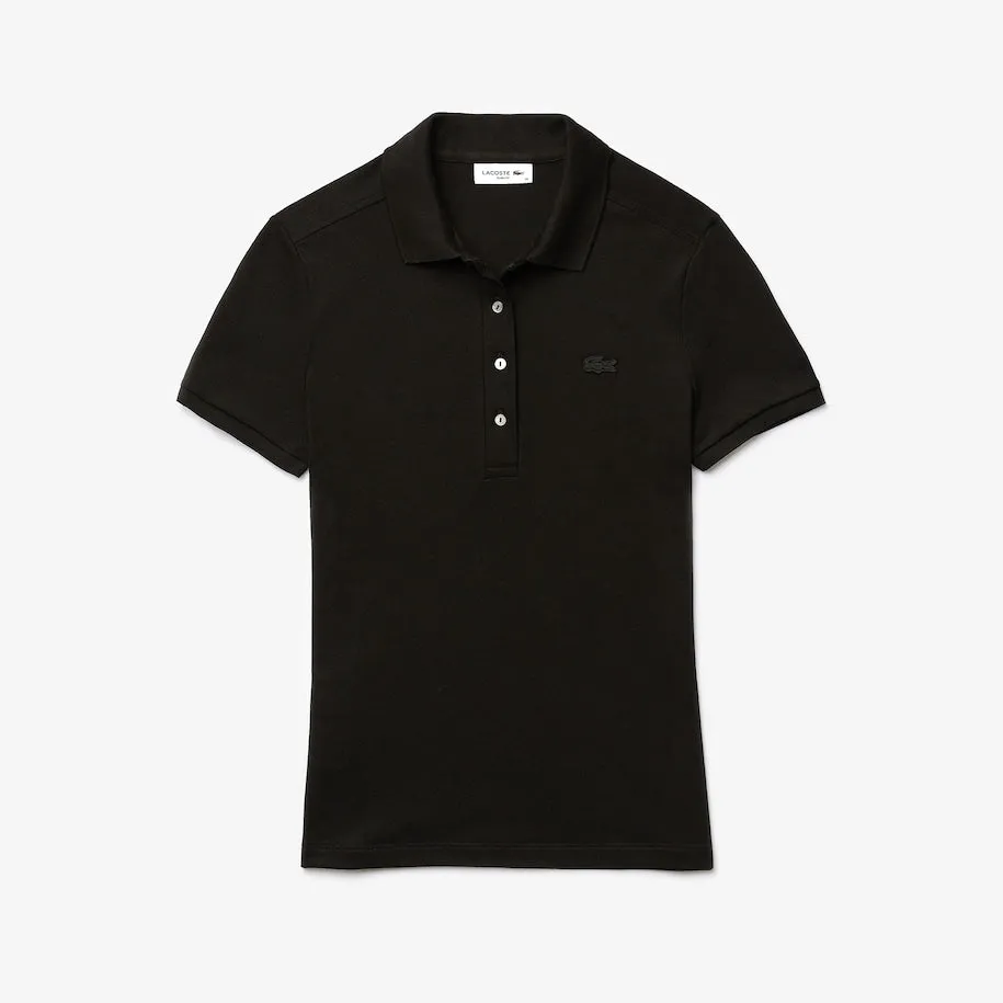 Polo Femme Coupe Slim Stretch en Côtelé de Coton Noir Patagonia Vêtements
