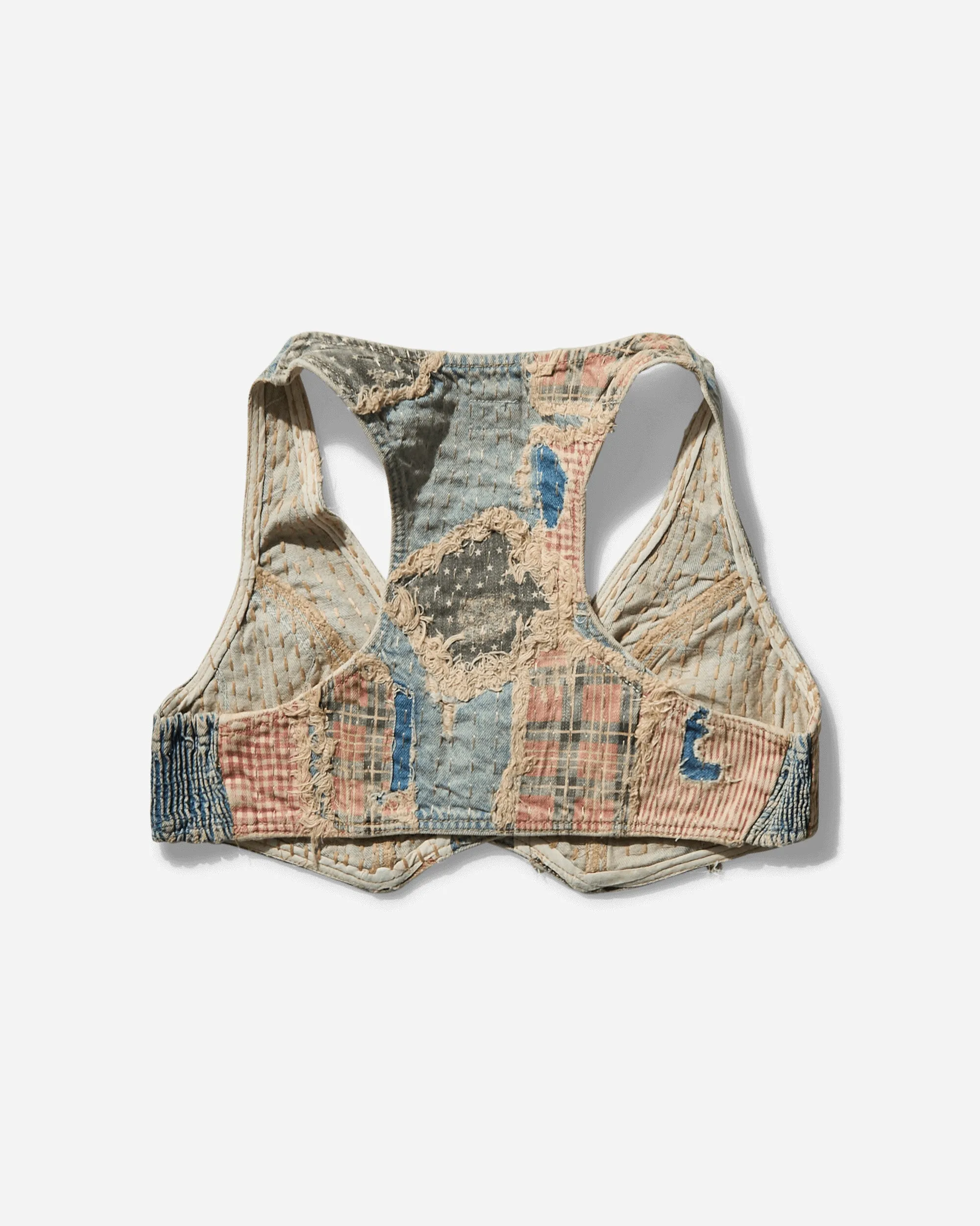 Haut en denim vintage pour femme - Lavage clair