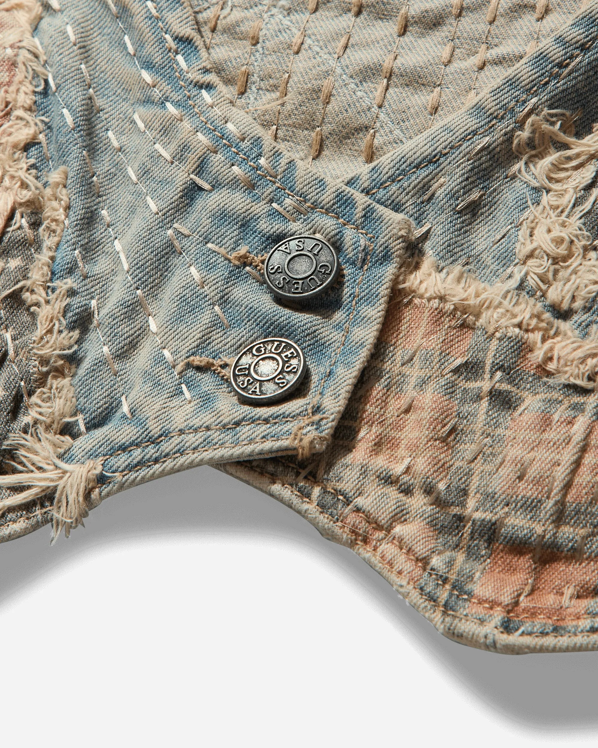 Haut en denim vintage pour femme - Lavage clair