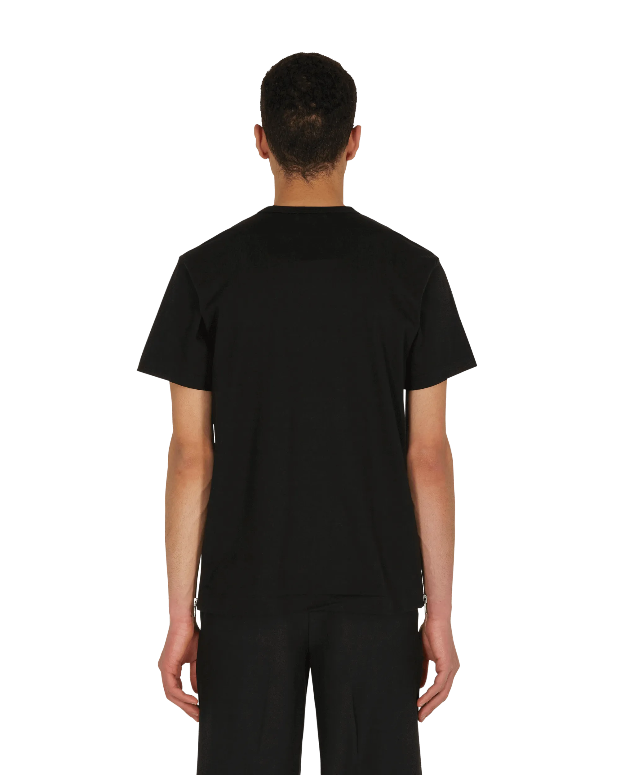 T-Shirt à Fermeture Éclair Noir