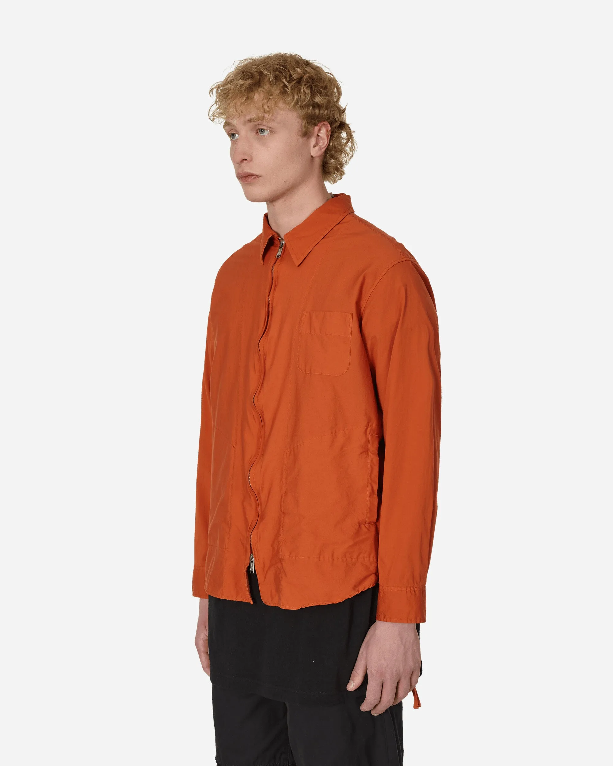Chemise à zip orange