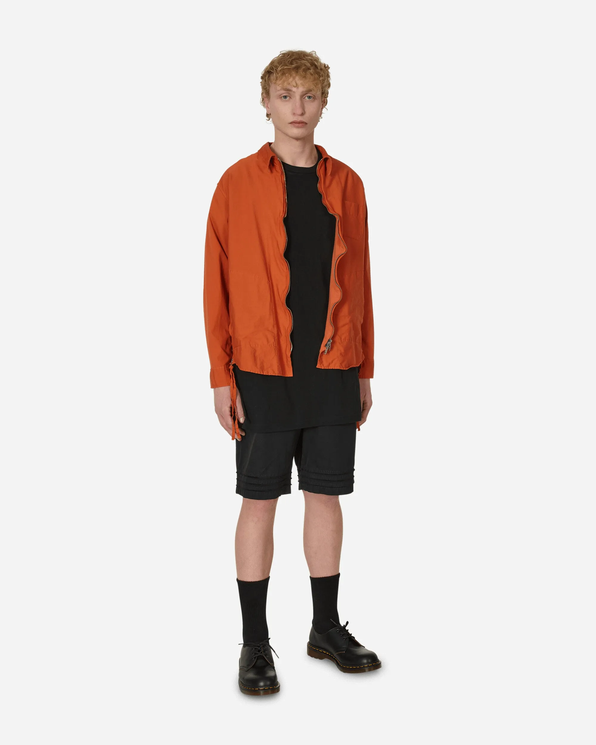 Chemise à zip orange