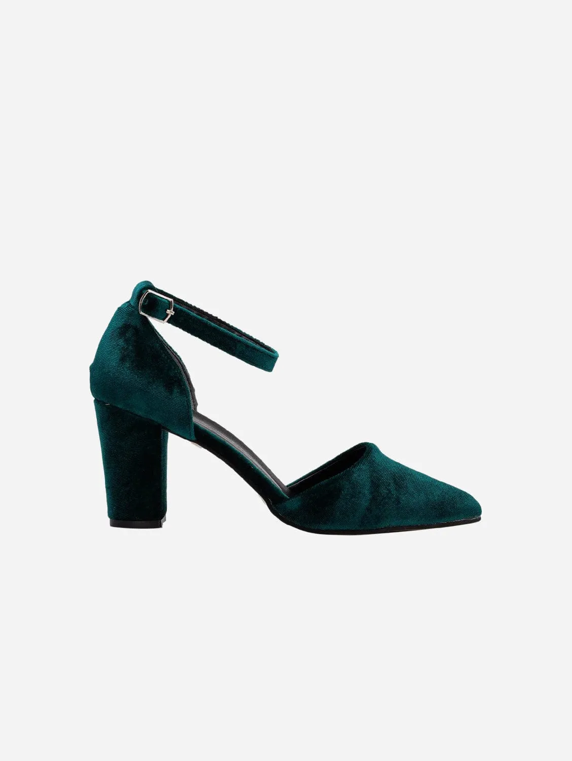 Agnes Velvet Escarpins Véganes | Vert