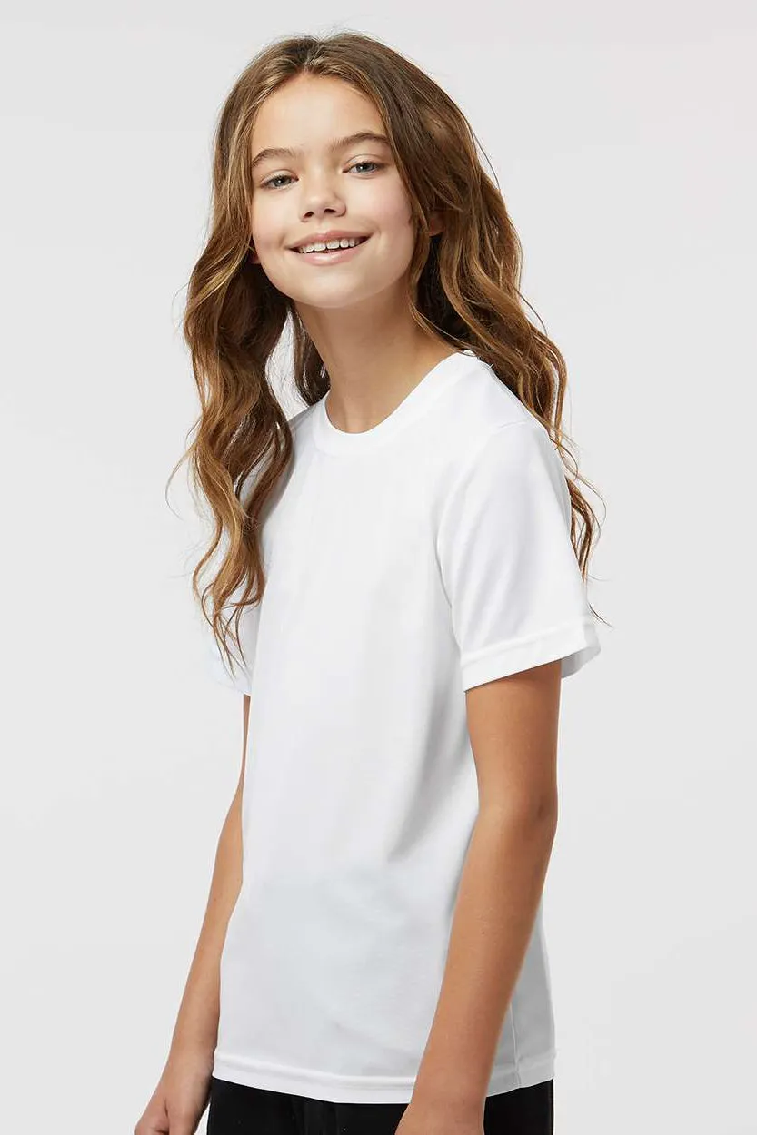 Augusta Sportswear T-shirt à manches courtes et col rond pour jeunes - Blanc - Technologie Nexgen d'évacuation de l'humidité