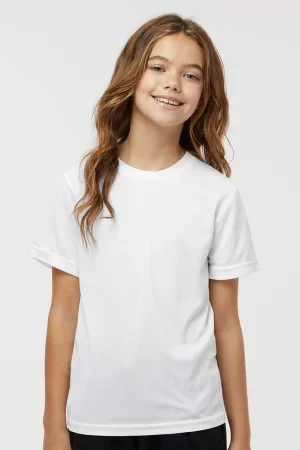 Augusta Sportswear T-shirt à manches courtes et col rond pour jeunes - Blanc - Technologie Nexgen d'évacuation de l'humidité