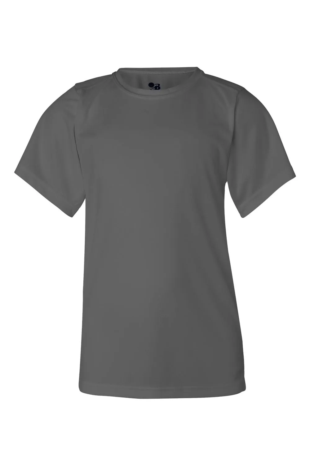 T-shirt à manches courtes et col rond Badger Youth B-Core absorbant l'humidité - Gris graphite