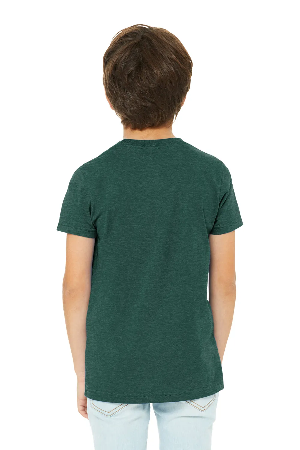 Bella   Canvas T-shirt à manches courtes col rond pour jeunes - Vert forêt mélangé