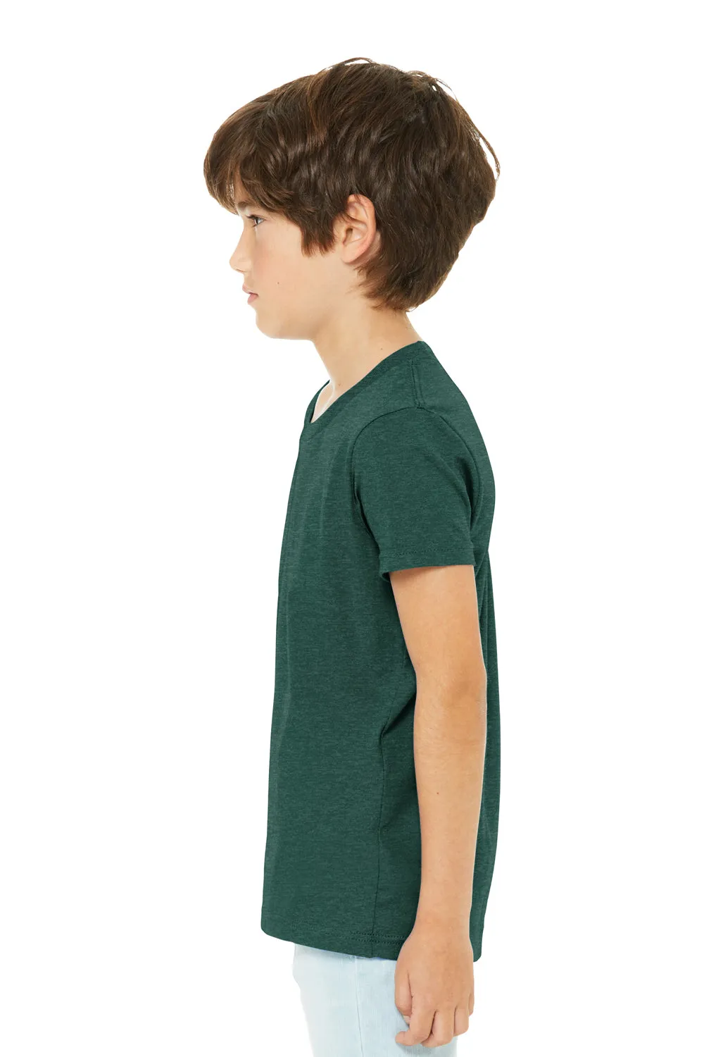 Bella   Canvas T-shirt à manches courtes col rond pour jeunes - Vert forêt mélangé