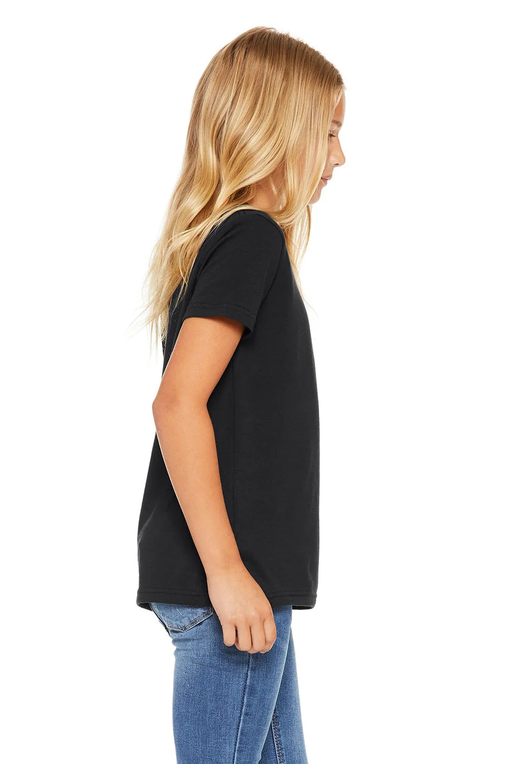 Bella   Canvas T-shirt à manches courtes et col rond pour jeunes - Noir vintage