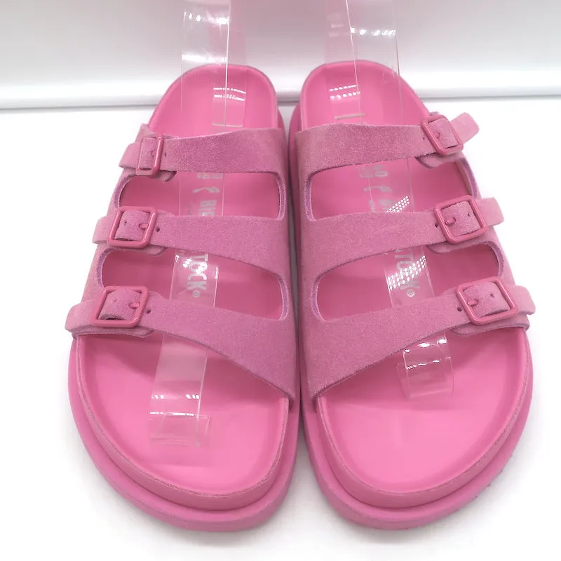 Birkenstock 1774 III Sandales Florida Slide en Suédine Rose Azalée Taille 40